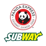Crave Panda Express and Subway logos
